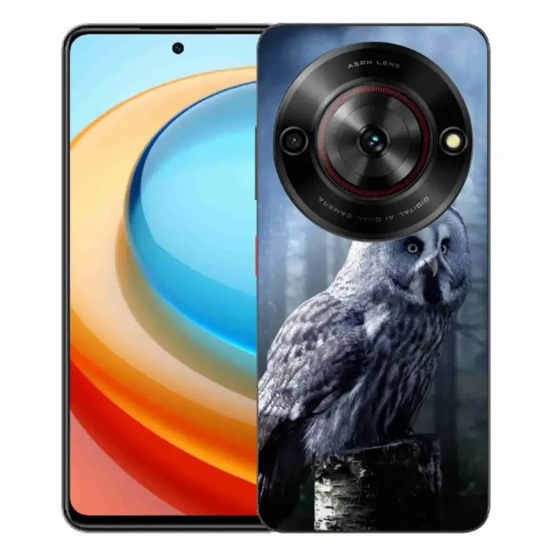 Gelový kryt mmCase na ZTE Blade A75 - sova Must-Have