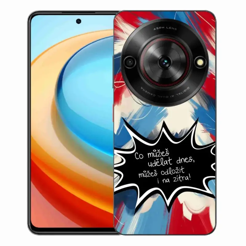Gelový kryt mmCase na ZTE Blade A75 - vtipný text 9 černé pozadí Akční Nabídka
