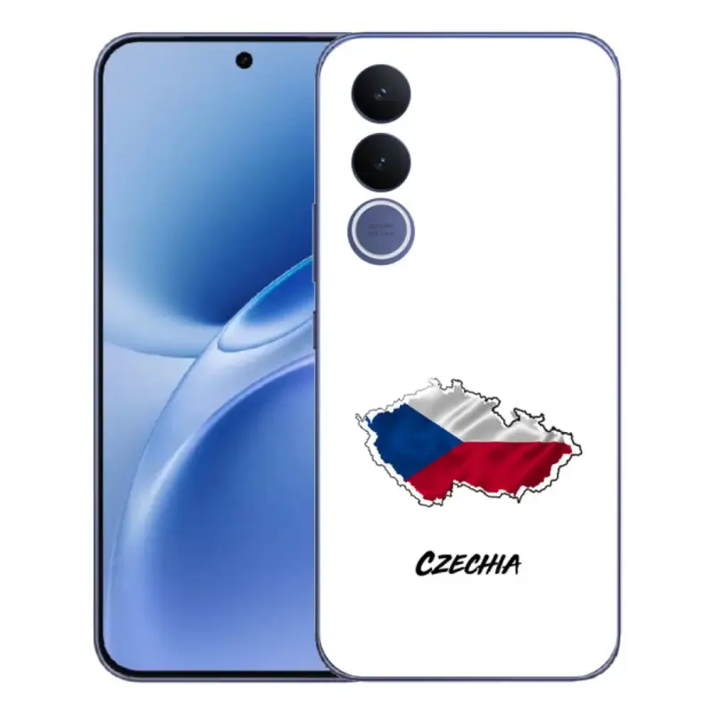 Odeslání Ihned Gelový kryt mmCase na Vivo V70 FE - Czechia bílé pozadí