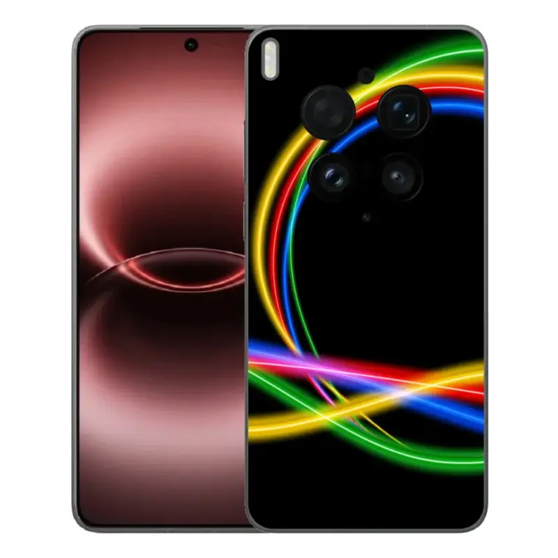 Gelový kryt mmCase na Vivo X300 Ultra - neonové kruhy Finální Výprodej