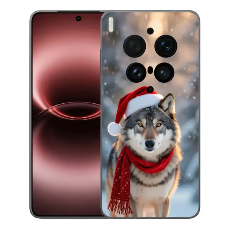 Bezpečná Platba Gelový kryt mmCase na Vivo X300 Ultra - vánoční vlk