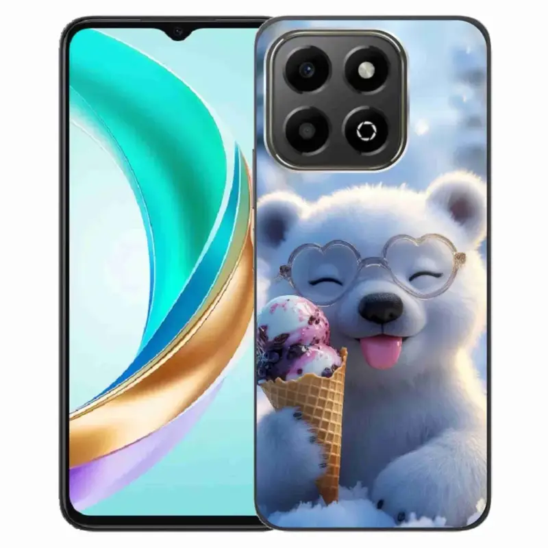 Cenově Výhodný Gelový kryt mmCase na Honor X6b - medvídek se zmrzlinou