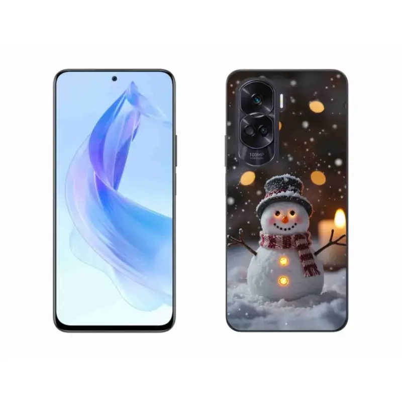 Gelový kryt mmCase na Honor 90 Lite - veselý sněhulák Nová Kolekce