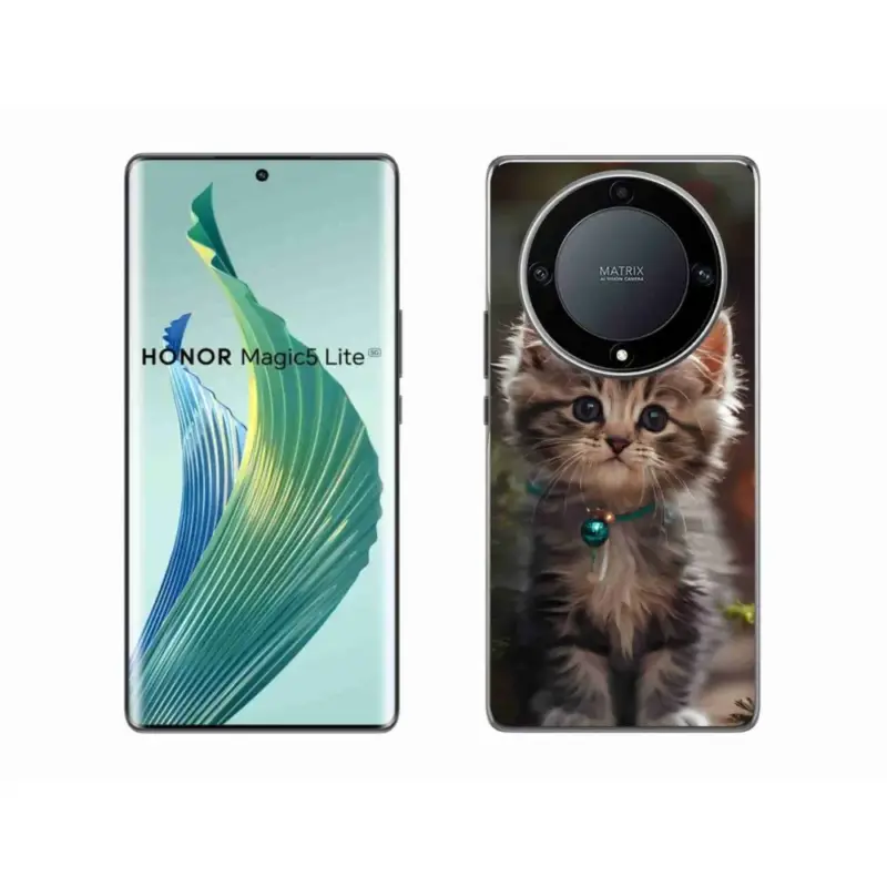 Finální Výprodej Gelový kryt mmCase na Honor Magic 5 Lite - roztomilé kotě 11
