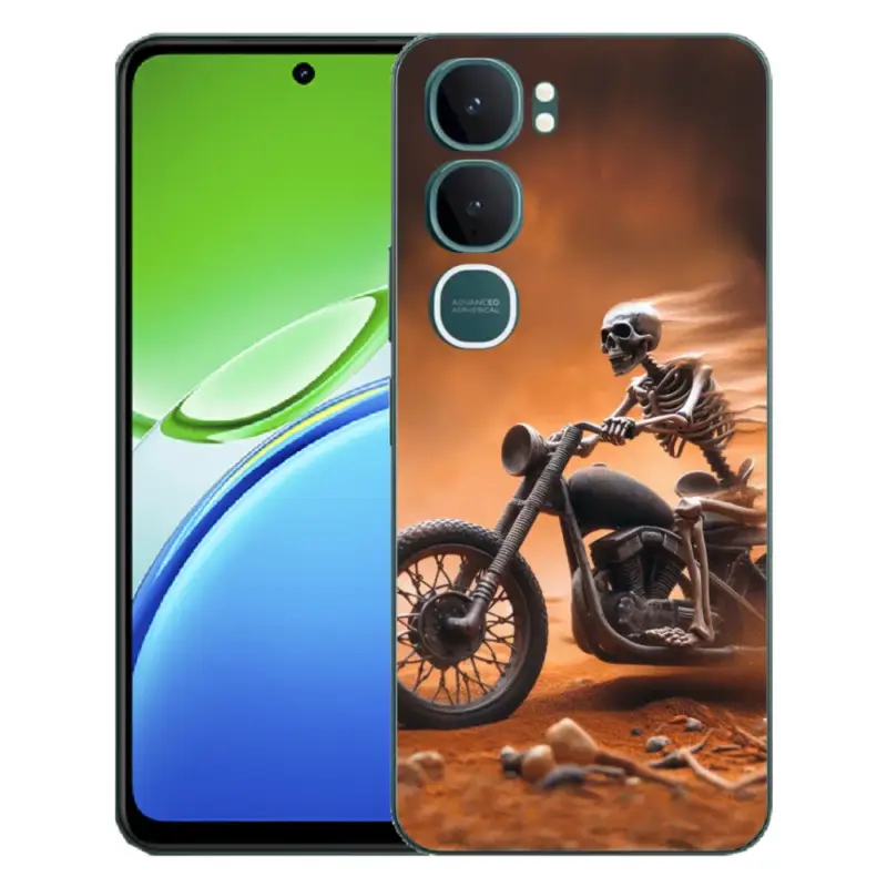 Výprodej Gelový kryt mmCase na Vivo Y21d - kostra na motorce