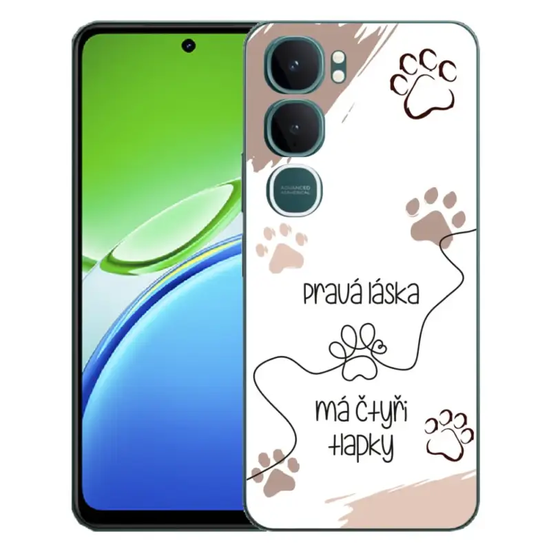 Rychlé Dodání Gelový kryt mmCase na Vivo Y21d - psí motiv 1 bílé pozadí