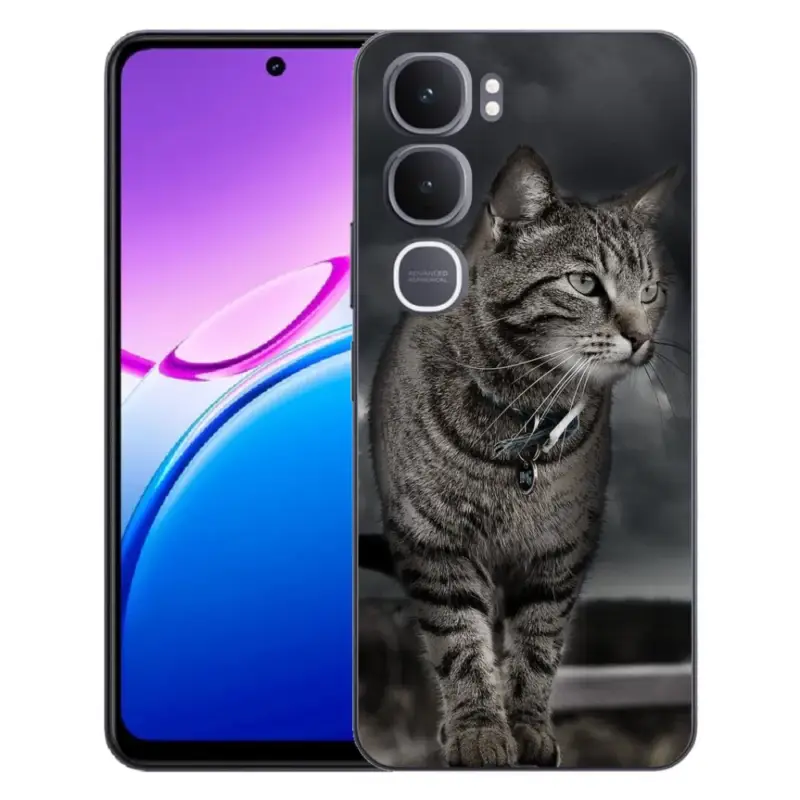 Gelový kryt mmCase na Vivo Y31 5G - kočka Levný