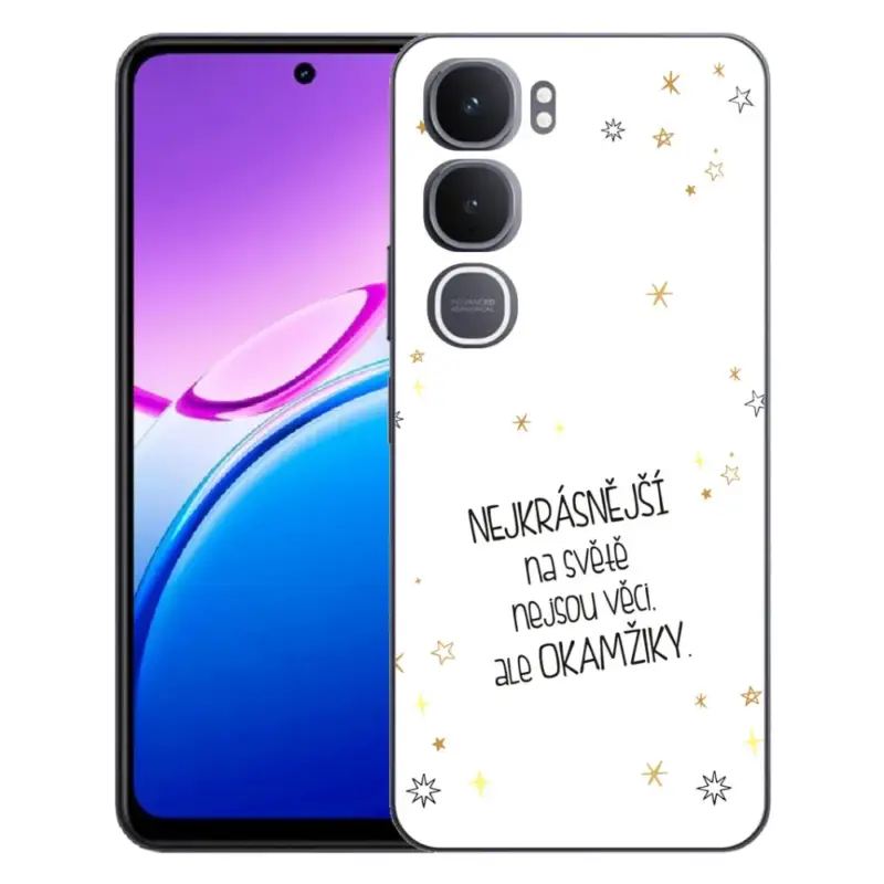 Gelový kryt mmCase na Vivo Y31 5G - citát 4 bílé pozadí Bezpečná Platba