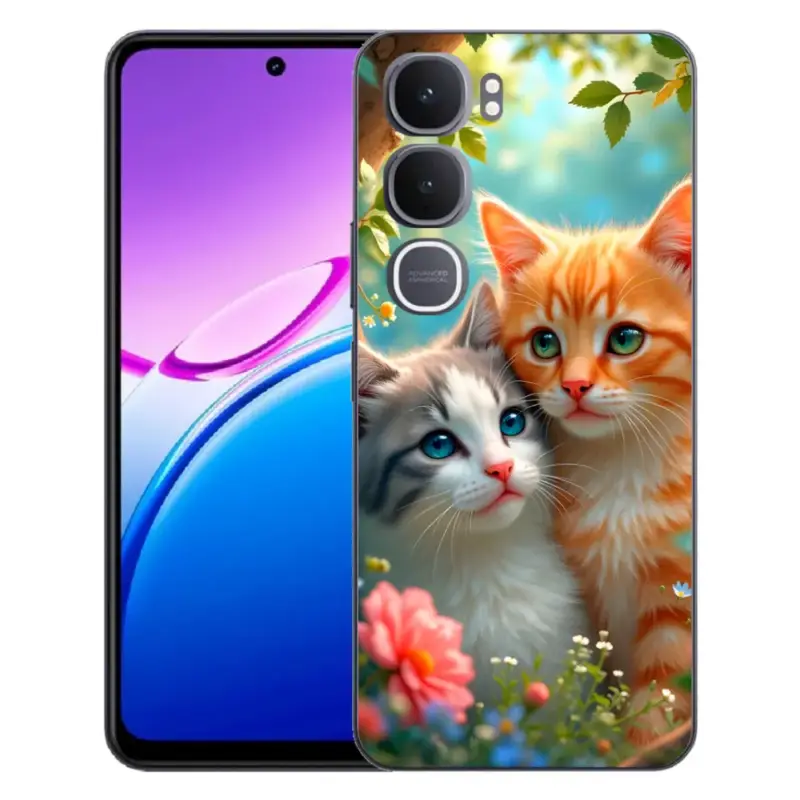 Oblíbený Gelový kryt mmCase na Vivo Y31 5G - kočičí láska 2