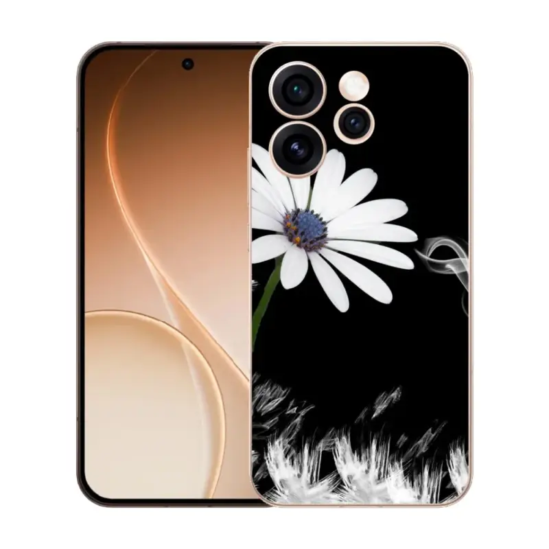 Výprodej Gelový kryt mmCase na Oppo Reno 15 Pro 5G - bílá květina