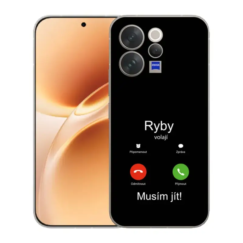 Must-Have Gelový kryt mmCase na Vivo V70 - ryby volají černé pozadí