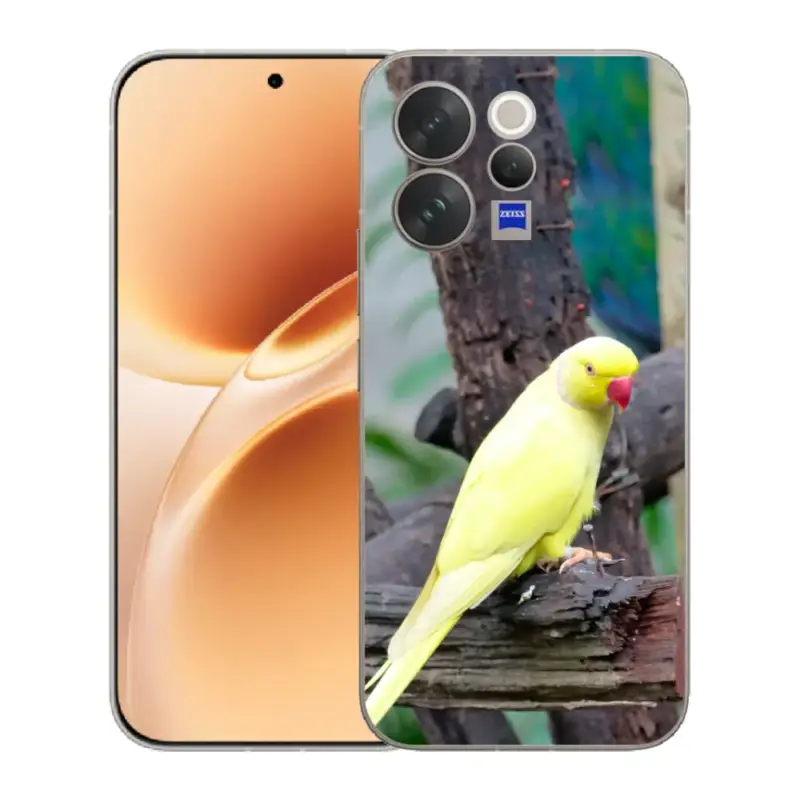 Výprodej Gelový kryt mmCase na Vivo V70 - papoušek alexandr žlutý