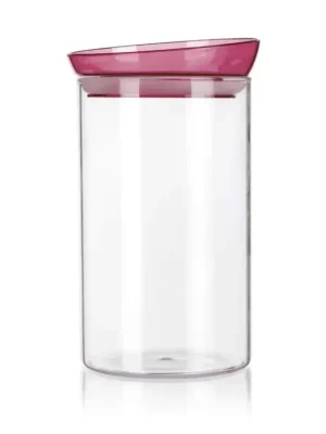 Autentický BANQUET Dóza skleněná MABEL 1850 ml, bordó