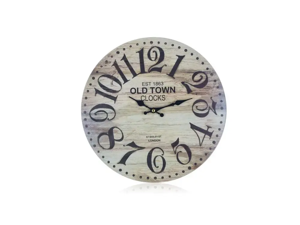 Vysoce Kvalitní Nástěnné hodiny Home Decor OLD TOWN 34 cm