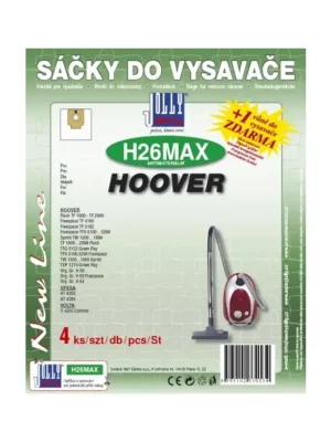 Papírové sáčky do vysavače Jolly H26MAX balení 4ks do vysav. Hoover Originální