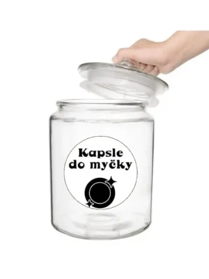 Originální Štítek / nálepka do kuchyně s obrázkem talíře - Kapsle do myčky