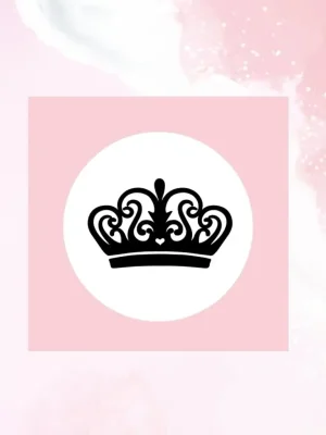 Levný Štítek, nálepka do dětského pokoje, černá na bílém podkladu - Princezny, šperky