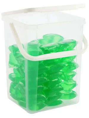 Nádoba na prací prášek, granule nebo bioodpad – 9 l DETERGENT Transparentní Výprodej