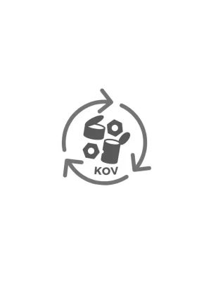 Akce Nálepka/štítek na odpadkové koše, RECYKLACE - KOV 8cm
