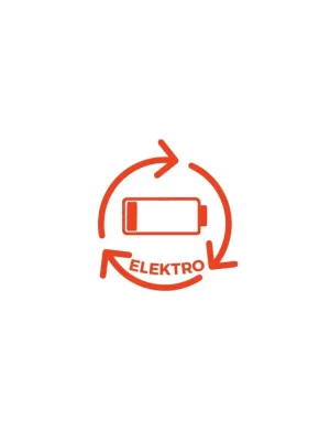 Nálepka/štítek na odpadkové koše, RECYKLACE - ELEKTRO 8cm Sleva