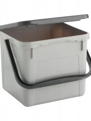 2. jakost - Nádoba na prací prášek, granule nebo bioodpad – 4,5l DETERGENT šedý (bílé víčko) Časově Omezené