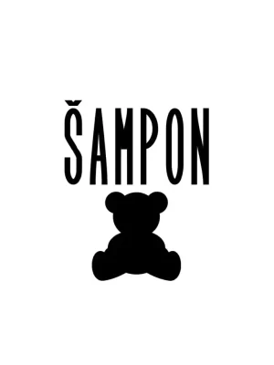 Štítek/nálepka do koupelny Šampon - SLIM, medvídek Rychlé Dodání