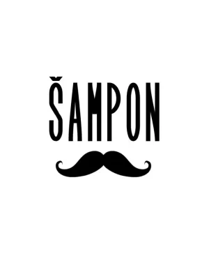 Štítek/nálepka do koupelny Šampon - SLIM, knír Tovární Cena