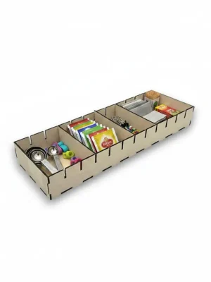 Organizér do šuplíku s přepážkami, vložka do zásuvky, dřevěný VASKY, 45,5 x 15 x 6 cm Top Prodej
