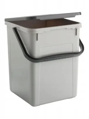 Koupit Online 2. jakost - Nádoba na prací prášek, granule nebo bioodpad – 9 l DETERGENT šedý (bílé víčko)