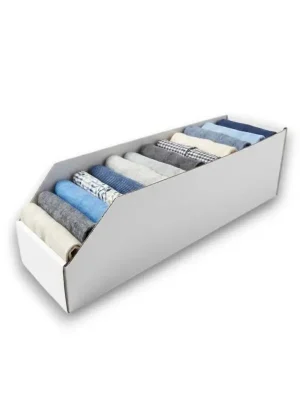 Odeslání Ihned Úložné boxy na oblečení, organizéry do skříně BÍLÝ KARTON 15 x 54 cm