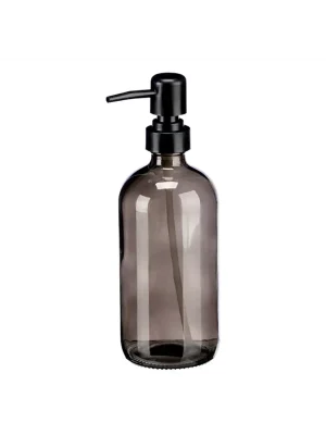 Dávkovač na jar/mýdlo/šampón/kondicionér - 0,5l, černé sklo Novinka