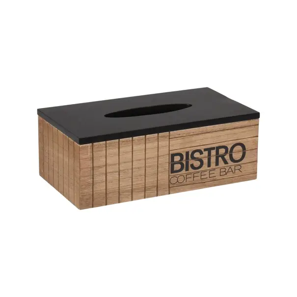 Časově Omezené Box na kapesníky BISTRO - černá/přírodní