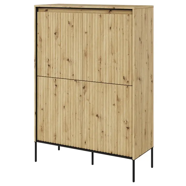 Značkový KomodaTREND TR-03 - dub artisan/černá