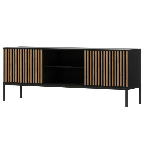 Přímo Od Výrobce TV komodaODETTE - dub artisan/černá