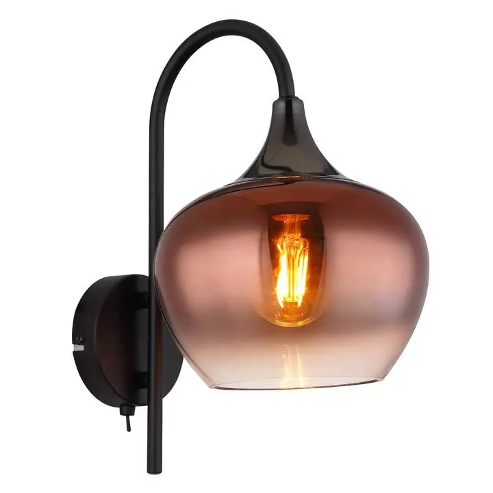 Must-Have Nástěnné svítidloMAXY - černá/sklo