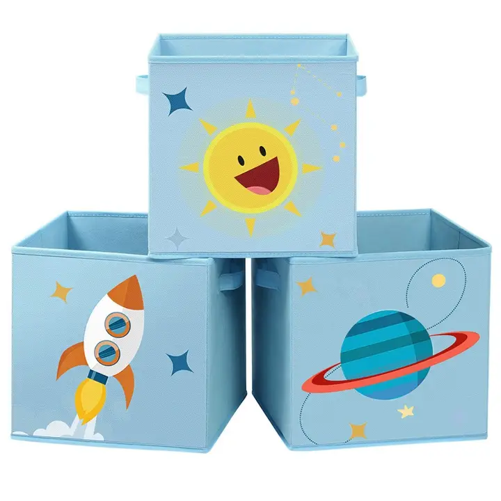 Ověřený Dětské úložné boxySPICE - modrá, sada 3 ks