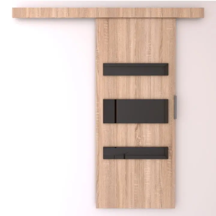 Cenový Hit Posuvné dveřeDESIO 76 - dub sonoma/černá, 76x205 cm