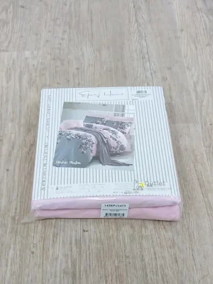 Značkový Povlečení s prostěradlem na dvoulůžko Eponj Home Rodez Powder, 200 x 220 cm