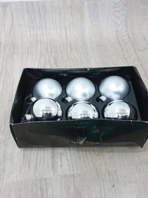 Must-Have Sada 6 vánočních ozdob ve stříbrné barvě Unimasa Brightness