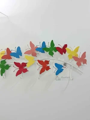 Aktuální Barevný věšák na zeď Butterflies Kare