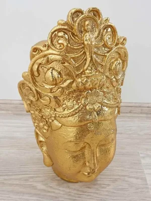Soška Busta Hlava bohyně - zlatá, 39cm Kare Omezená Nabídka