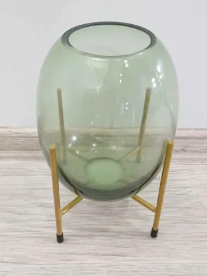 Pouze Dnes Zelená skleněná váza Stilt 23cm Kare