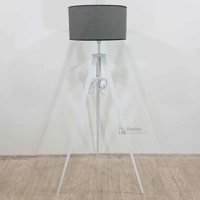 Expresní Doručení Bílo-šedá stojací lampa o 45 cm