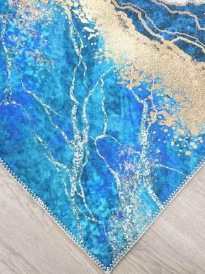 Nejlepší Cena Modro-zlatý koberec Ocean Drive 120x180 cm Vitaus