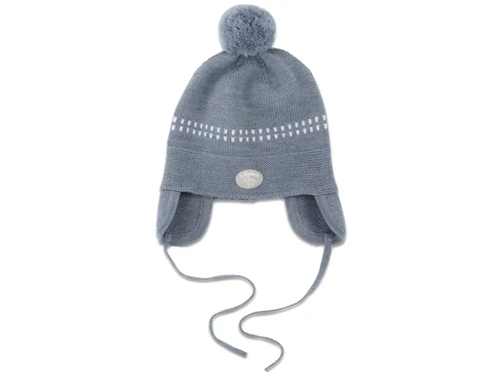 Dětská merino čepice Classic "Medium Blue" Lillelam Super Cena