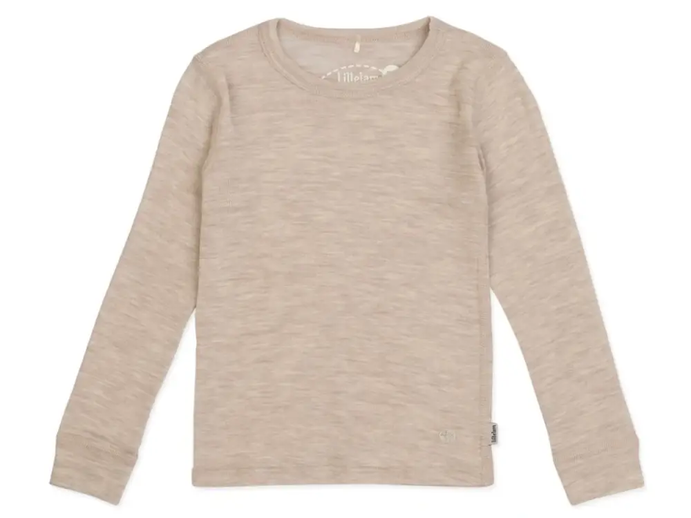 Dětské merino triko "Light Beige" Lillelam Ověřený