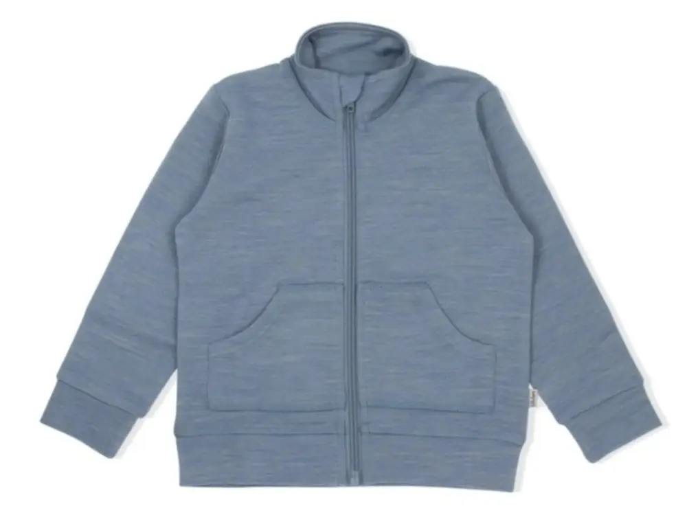 Autentický Dětská merino mikina Active "Medium Blue" Lillelam