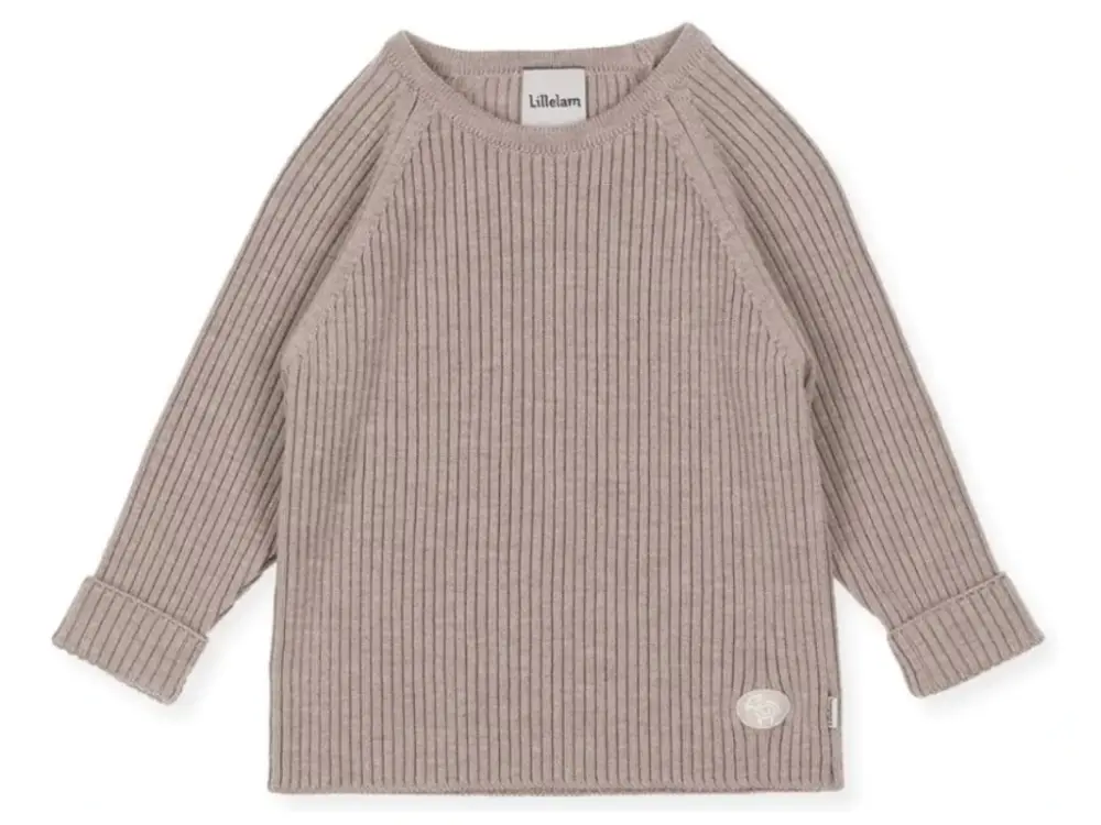 Oblíbený Dětský merino svetr Classic Rib "Beige" Lillelam