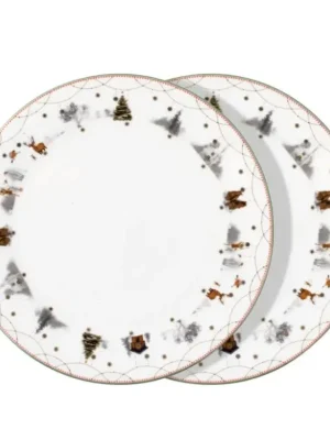 Rychlé Dodání Sada 2 talířů Julemorgen Story Ø 25 cm WIK & WALSØE