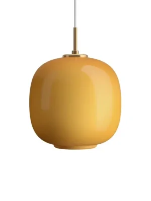 Autentický Závěsné svítidlo VL 45 Radiohus Ø 25 cm "Brass / Amber“ Louis Poulsen